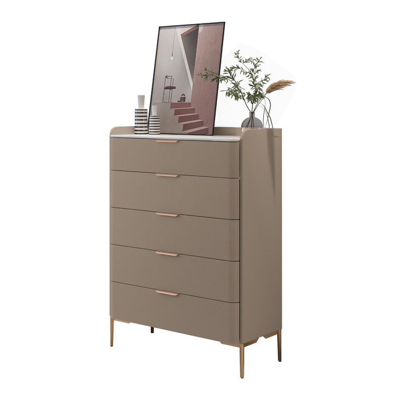 15.6-inch Width Stone Storage Chest Classic Glam Dresser with 4/5 Drawers