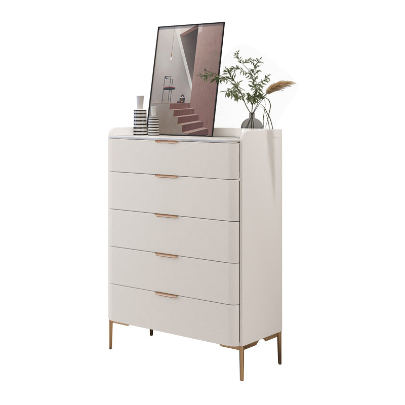 15.6-inch Width Stone Storage Chest Classic Glam Dresser with 4/5 Drawers