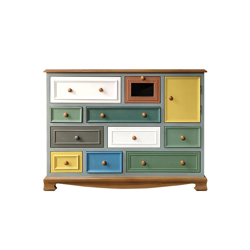 Bedroom Nautical Chest Solid Wood Storage Chest with Drawers