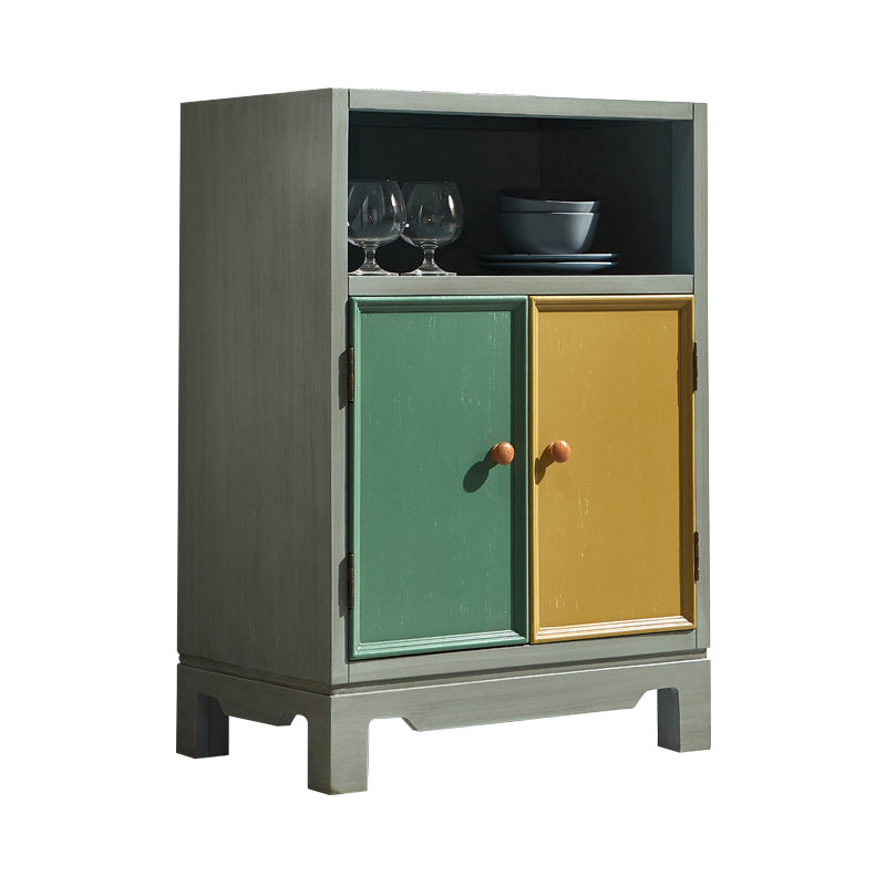 Coastal Storage Chest Dresser Solid Wood Storage Chest with Drawers and Doors