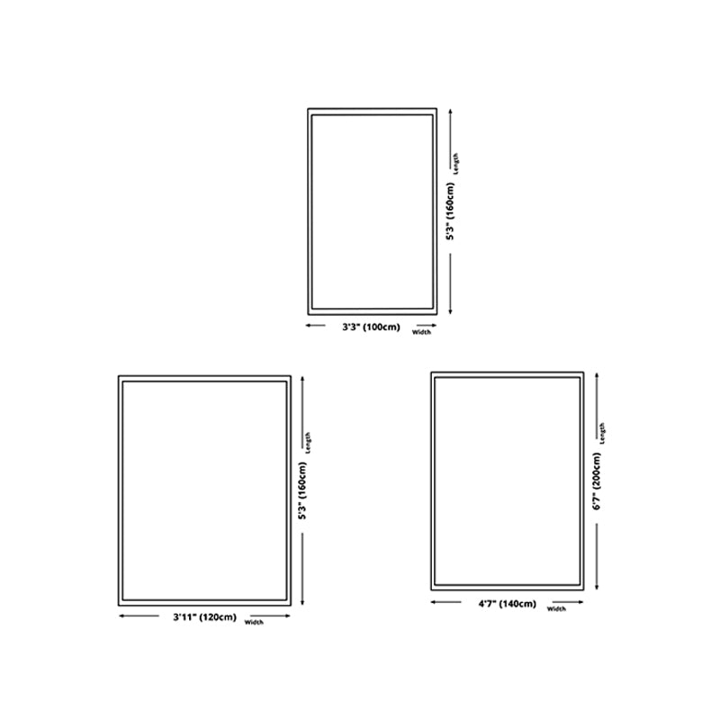 Simple Striped Rug Polyester Green Rug Tear Resistant Rug for Living Room