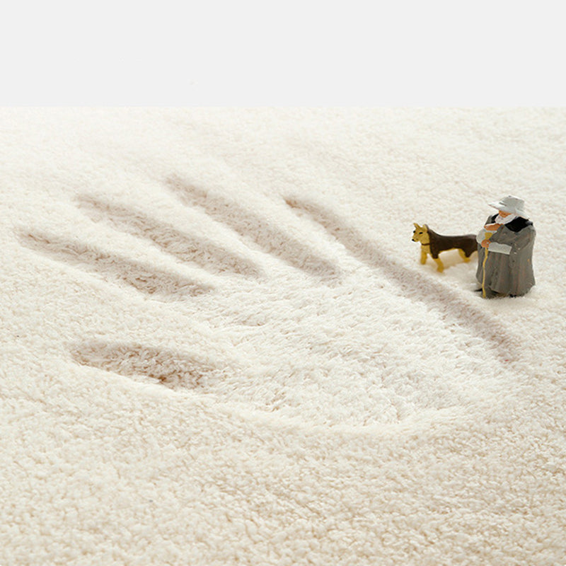 Beige Casual Carpet Polyester Graphic Carpet Washable Carpet for Home Decor