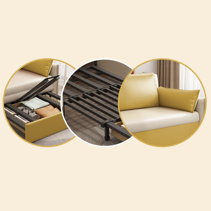 31" Wide Scandinavian Futon Sofa Bed Folding Futon Sleeper Sofa