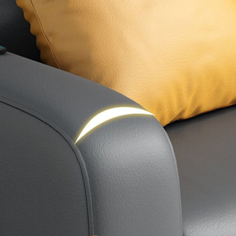 31" Wide Contemporary Futon Sofa Bed Gray Pillow Back Sleeper Sofa