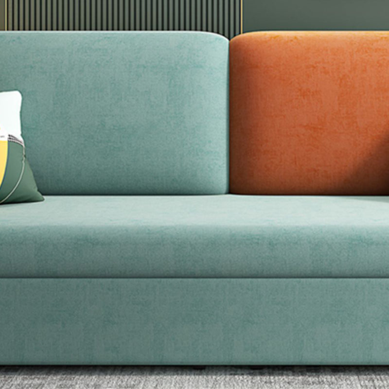 34" Wide Glam Futon Sofa Bed Green Futon Sleeper Sofa with Storage