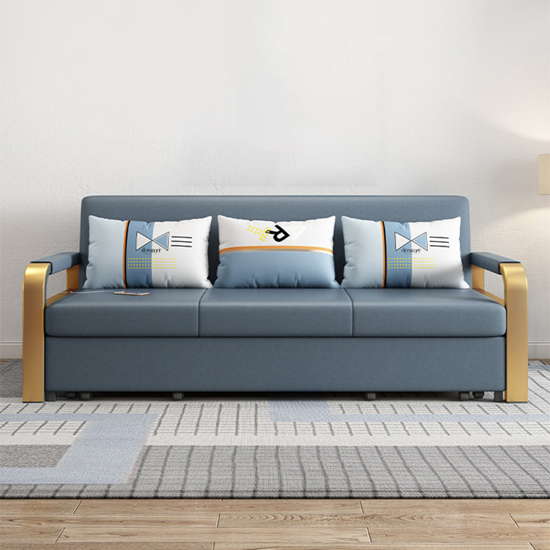 Pillow Included Futon Sofa Bed Square Arms Futon Sleeper Sofa