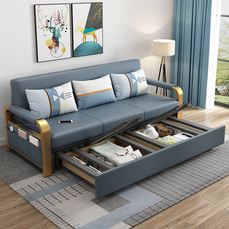 Pillow Included Futon Sofa Bed Square Arms Futon Sleeper Sofa