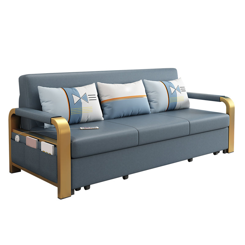 Pillow Included Futon Sofa Bed Square Arms Futon Sleeper Sofa