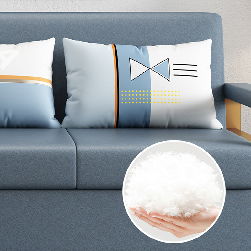 Pillow Included Futon Sofa Bed Square Arms Futon Sleeper Sofa