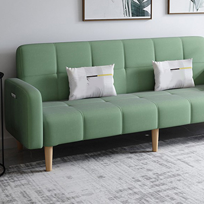 29.92" High Linen Sofa Stain Convertible Sofa with Biscuit Back