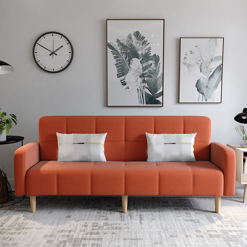 29.92" High Linen Sofa Stain Convertible Sofa with Biscuit Back