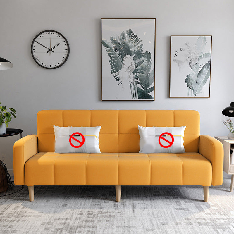 29.92" High Linen Sofa Stain Convertible Sofa with Biscuit Back