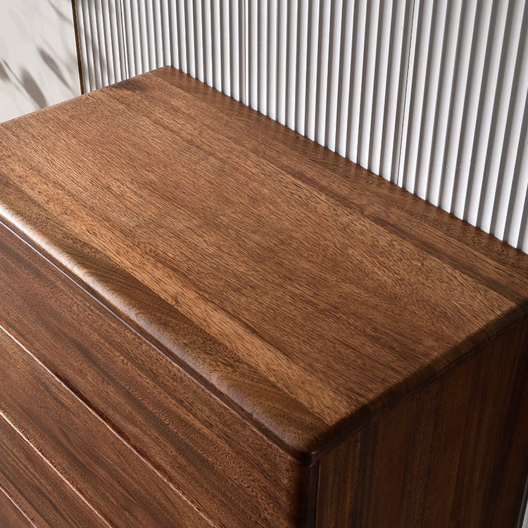 Mid-Century Modern Accent Chest with 5 Drawers Rectangle Chest