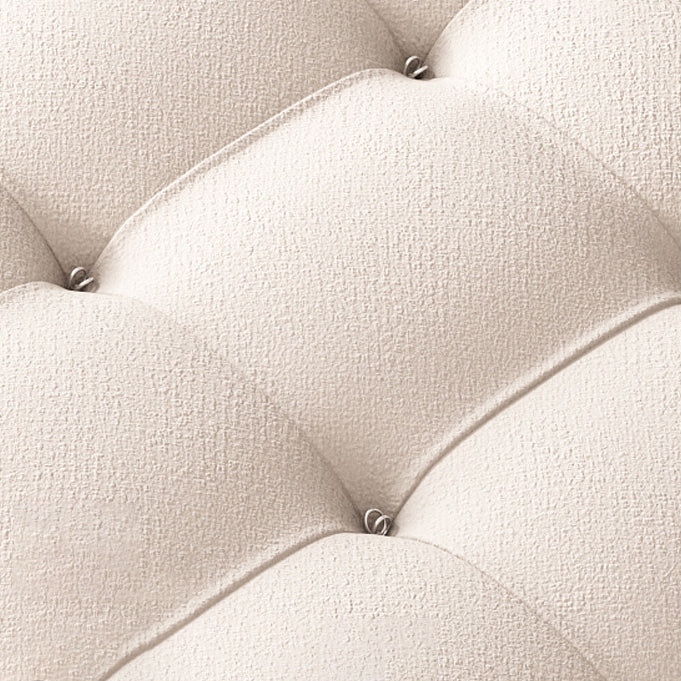 35" Wide Scandinavian Sectional Sofa White Fabric Sleeper Sectional