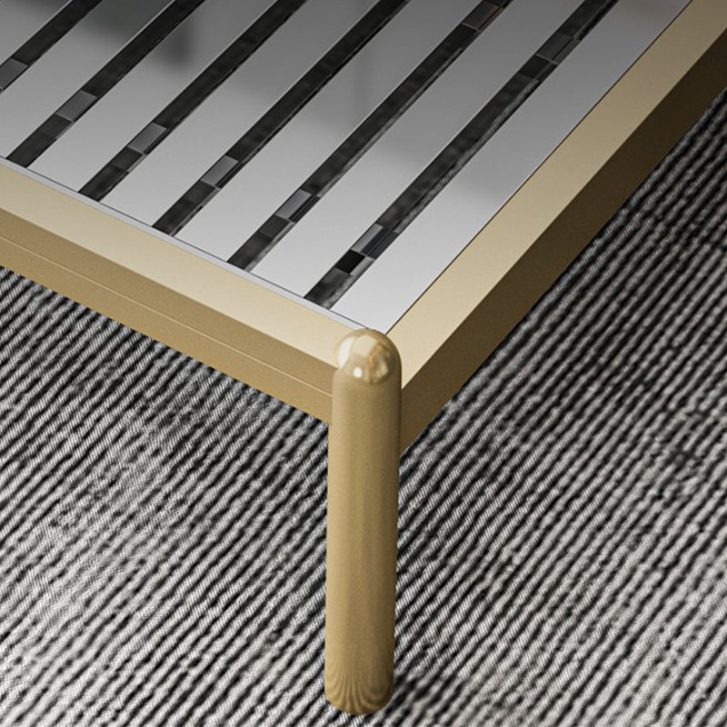 Metal Contemporary Standard Bed with Metal Legs Bed Frame with Headboard