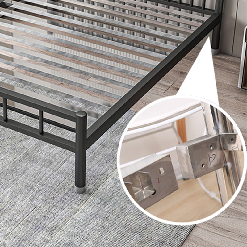 Metal Contemporary Standard Bed with Metal Legs Bed Frame with Headboard
