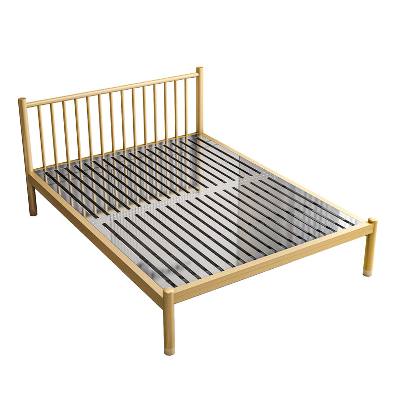 Metal Contemporary Standard Bed with Metal Legs Bed Frame with Headboard