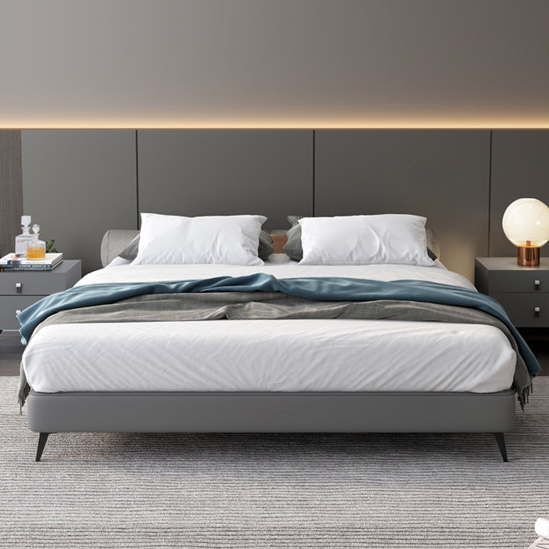 Modern Bed Frame Mattress Included Standard Bed with Custom Gold Legs