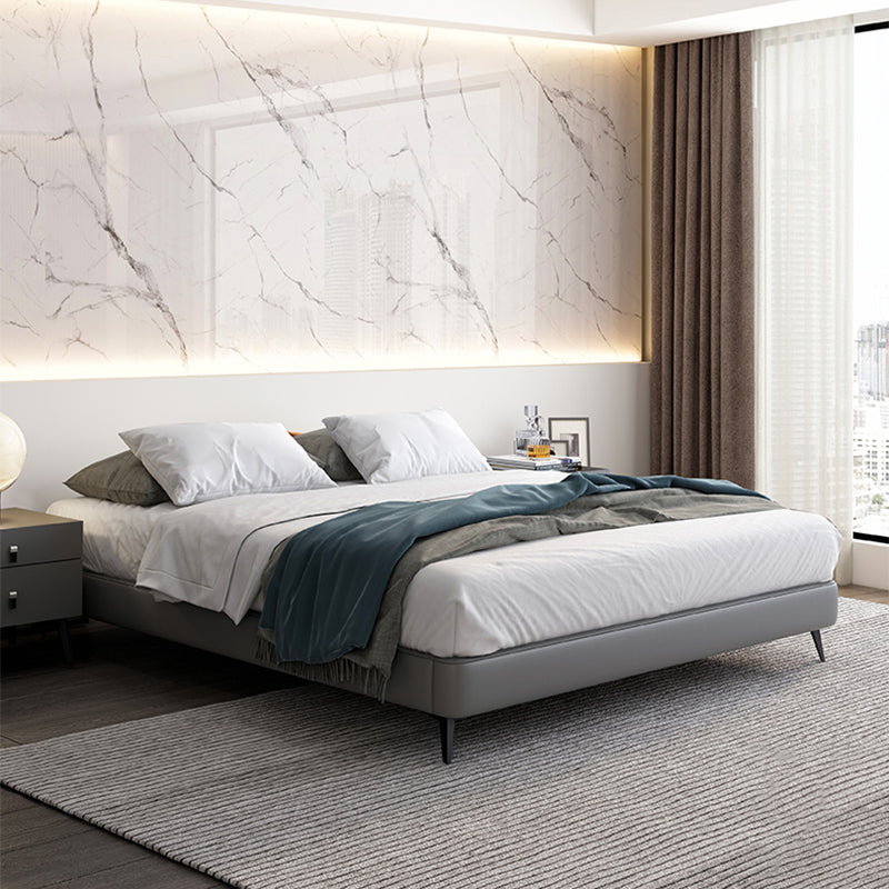 Modern Bed Frame Mattress Included Standard Bed with Custom Gold Legs