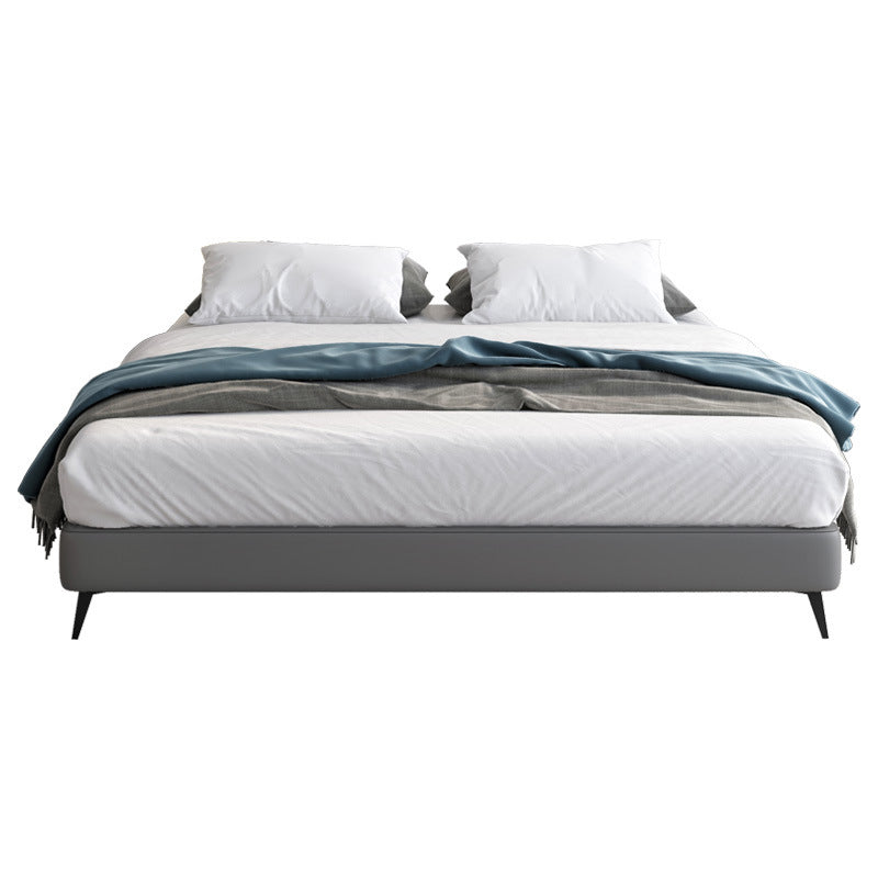 Modern Bed Frame Mattress Included Standard Bed with Custom Gold Legs