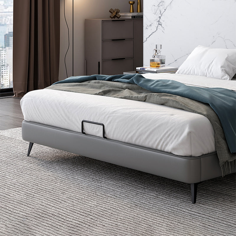 Modern Bed Frame Mattress Included Standard Bed with Custom Gold Legs