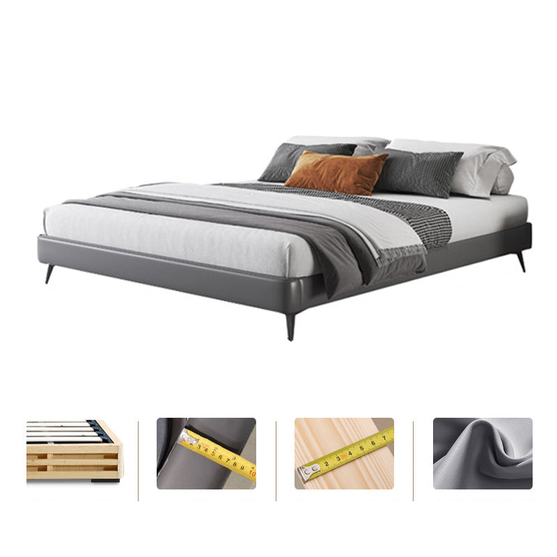 Modern Bed Frame Mattress Included Standard Bed with Custom Gold Legs