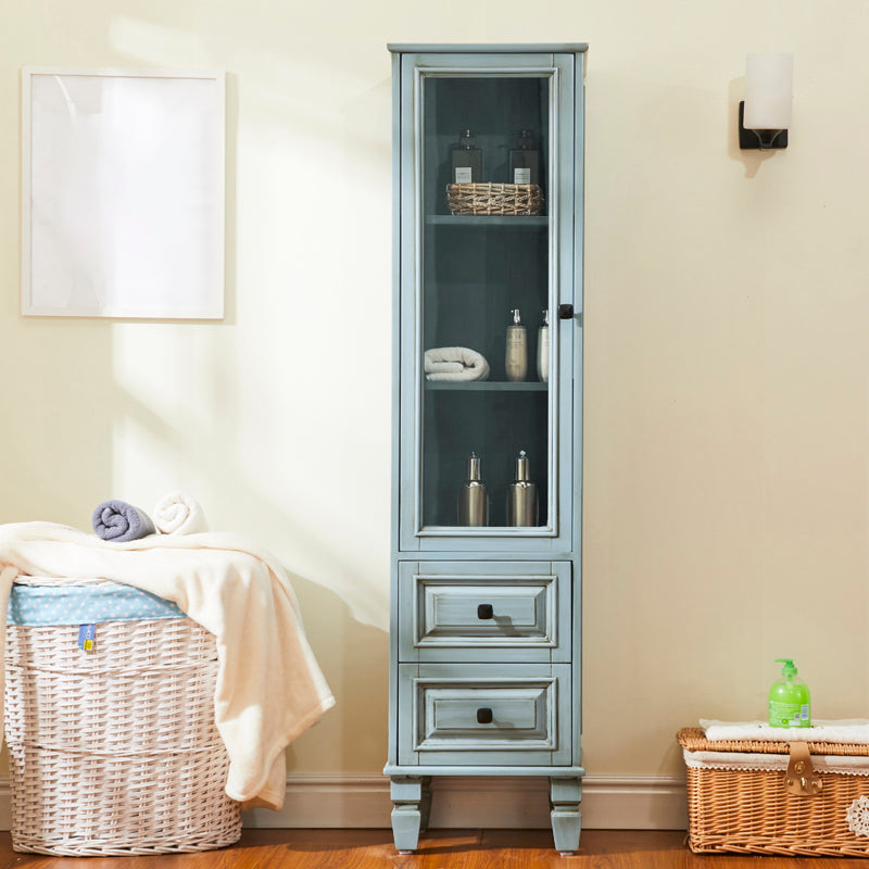 Mid-Century Modern Accent Cabinet Rectangle Cabinet with Storage