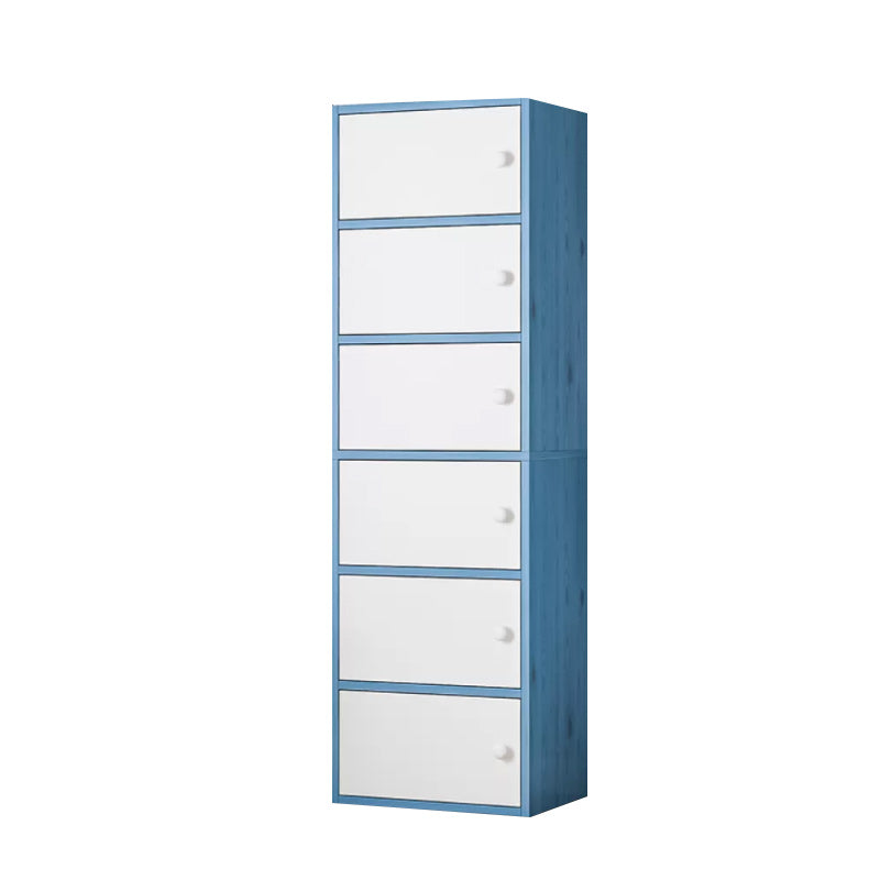 Contemporary Simple Rectangular Wood Cabinet with Doors and Drawers