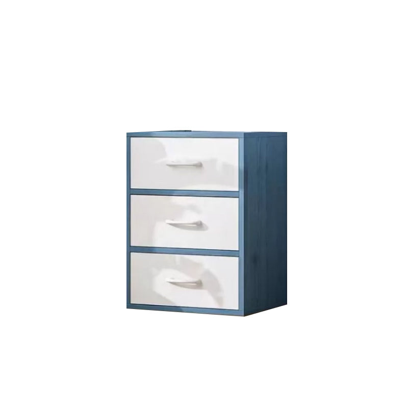 Contemporary Simple Rectangular Wood Cabinet with Doors and Drawers