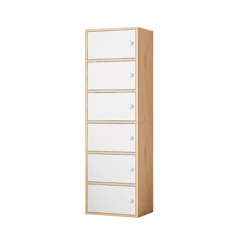 Contemporary Simple Rectangular Wood Cabinet with Doors and Drawers