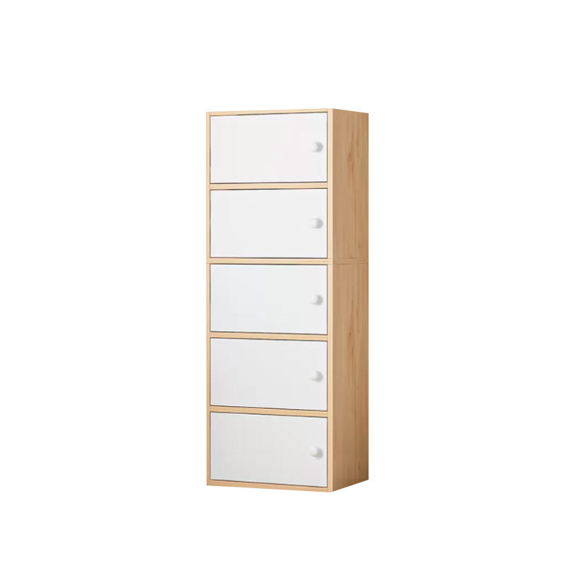 Contemporary Simple Rectangular Wood Cabinet with Doors and Drawers