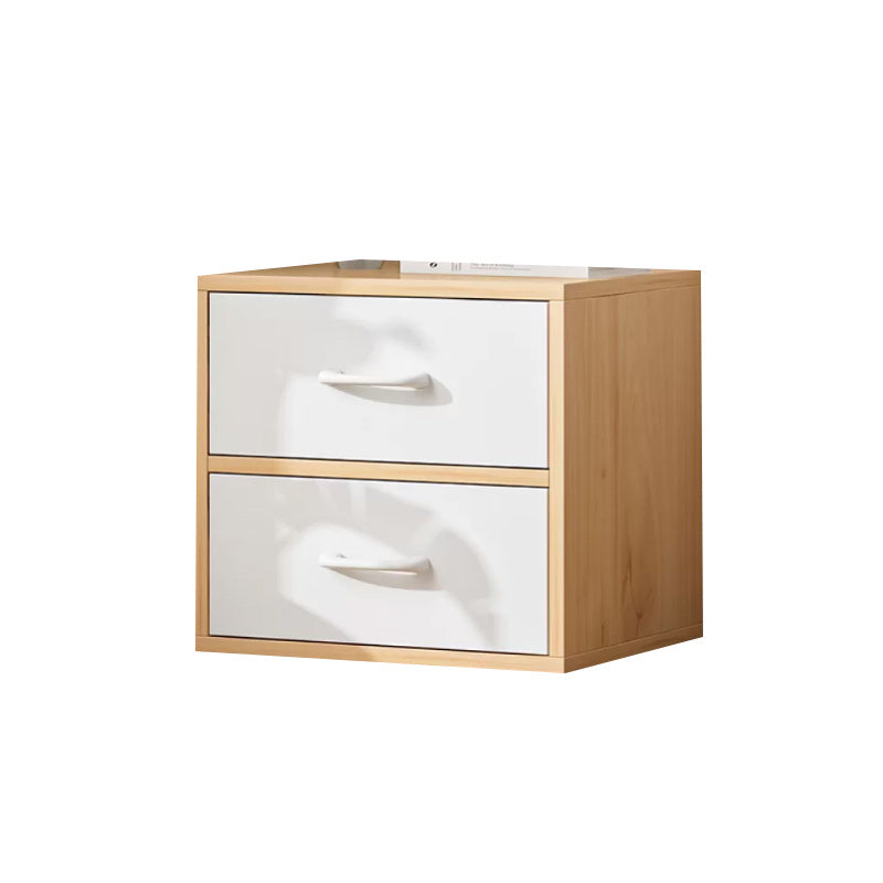 Contemporary Simple Rectangular Wood Cabinet with Doors and Drawers