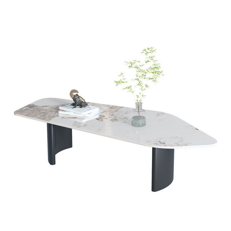 Contemporary Slate Coffee Table Single Free Form Coffee Table