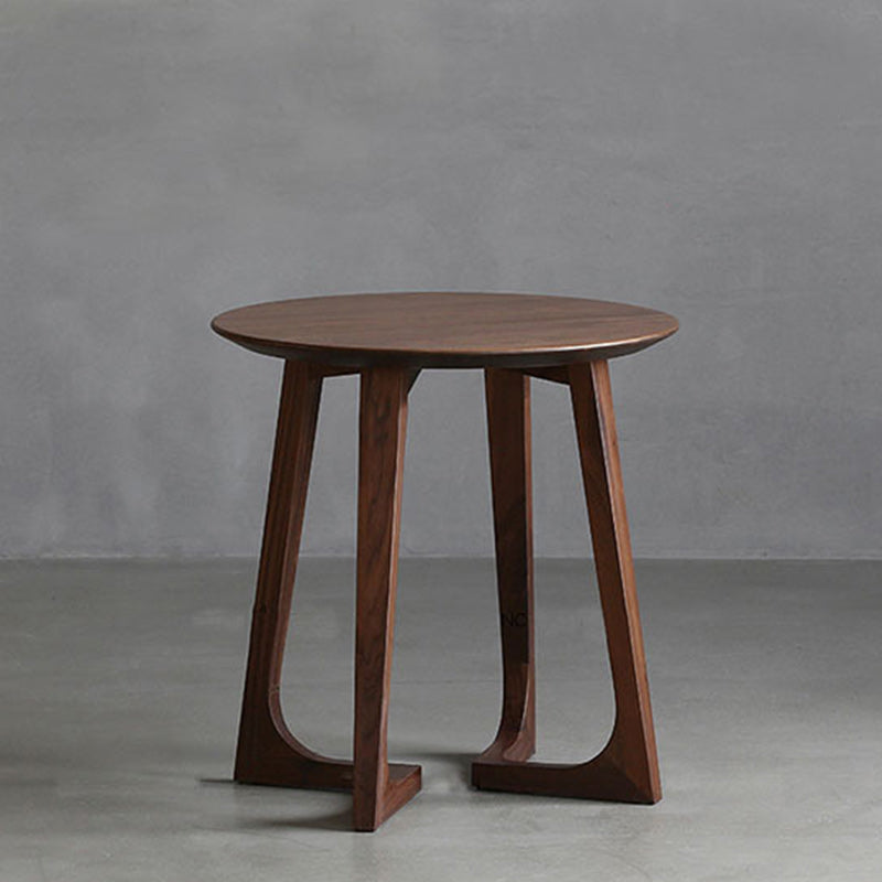 Contemporary Wooden Bunching Tables Round Medium Wood Coffee Table
