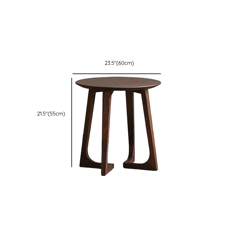 Contemporary Wooden Bunching Tables Round Medium Wood Coffee Table