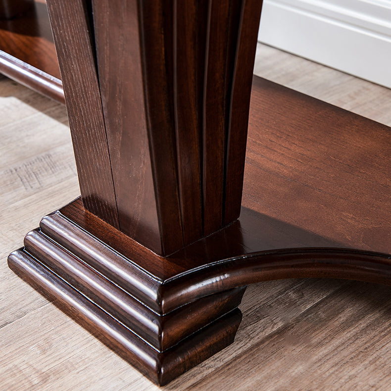 Victorian Rubber Wood Console Table Free Form Console Sofa Table for Hall