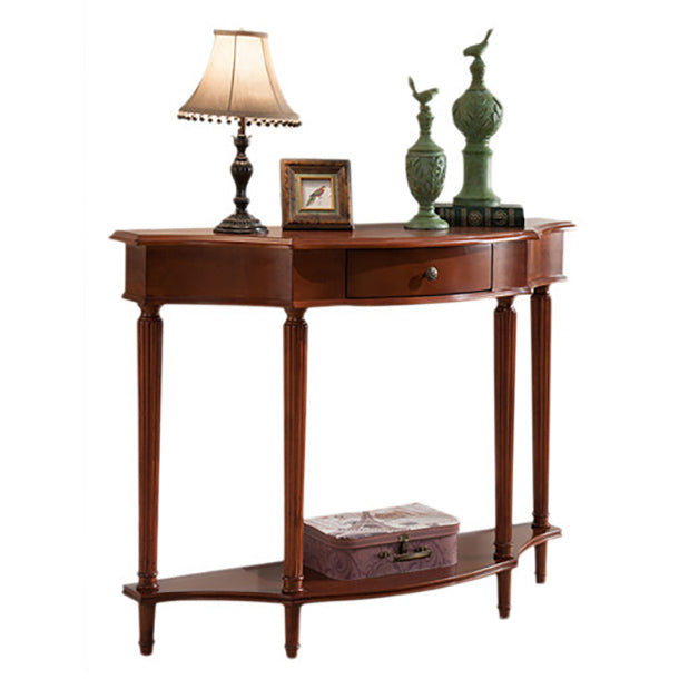 Victorian Rubber Wood End Table Freeform Console Table for Hall