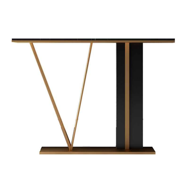 Glam Scratch Resistant Console Table Stain Resistant Stone Console Sofa Table for Hall