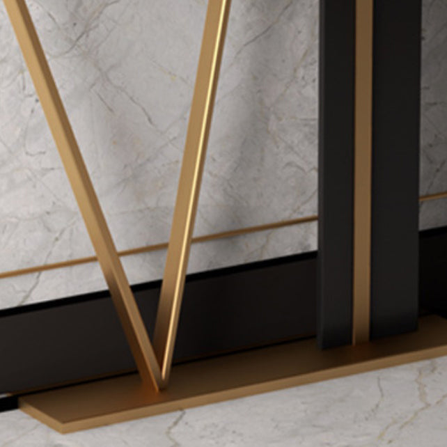 Glam Scratch Resistant Console Table Stain Resistant Stone Console Sofa Table for Hall