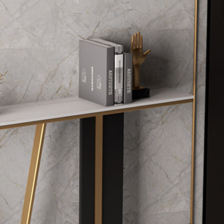 Glam Scratch Resistant Console Table Stain Resistant Stone Console Sofa Table for Hall