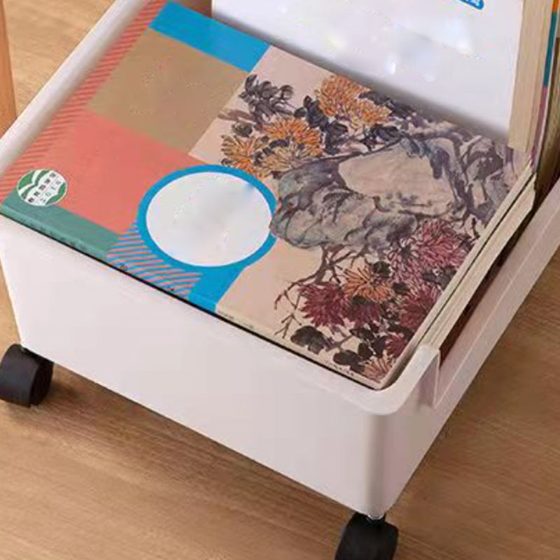 Standard Plastic Bookshelf Scandinavian Open Back Bookcase with Shelf