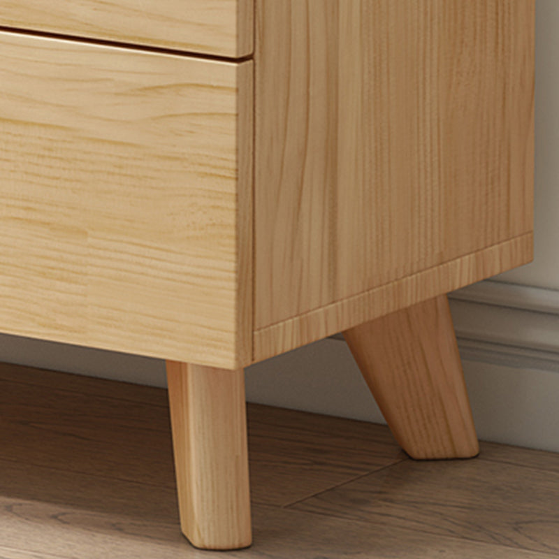 Wooden Natural Standard Bookcase Contemporary Closed Back Bookshelf