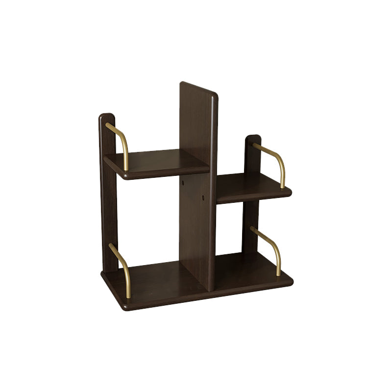 Wooden Open Back Bookshelf Standard Contemporary Bookcase with Shelves