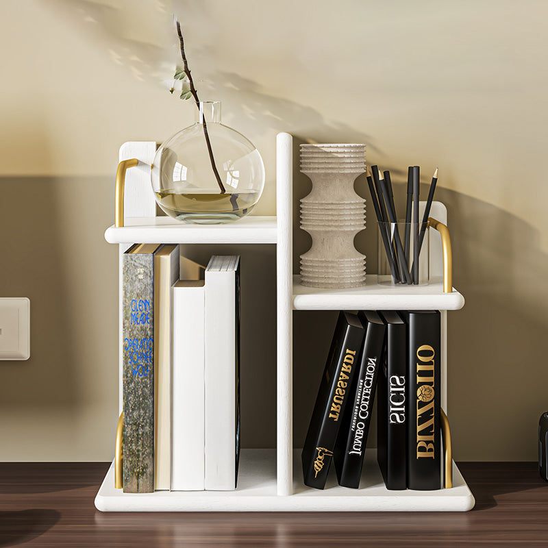 Wooden Open Back Bookshelf Standard Contemporary Bookcase with Shelves