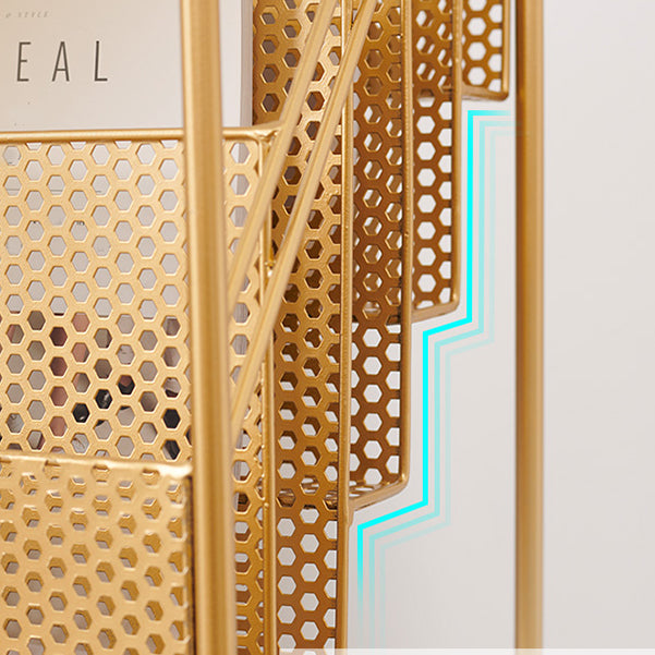 Industrial Metal Standard Bookcase Closed Back Bookshelf with Shelves