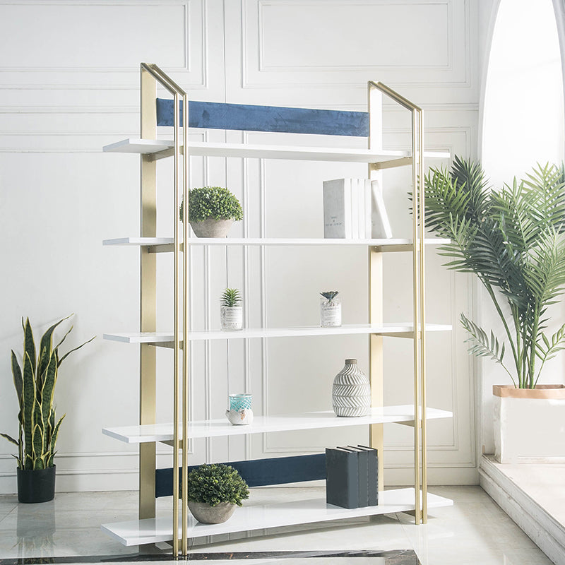 Modern BookShelf Metal Open Shelf Bookcase with Shelves for Office