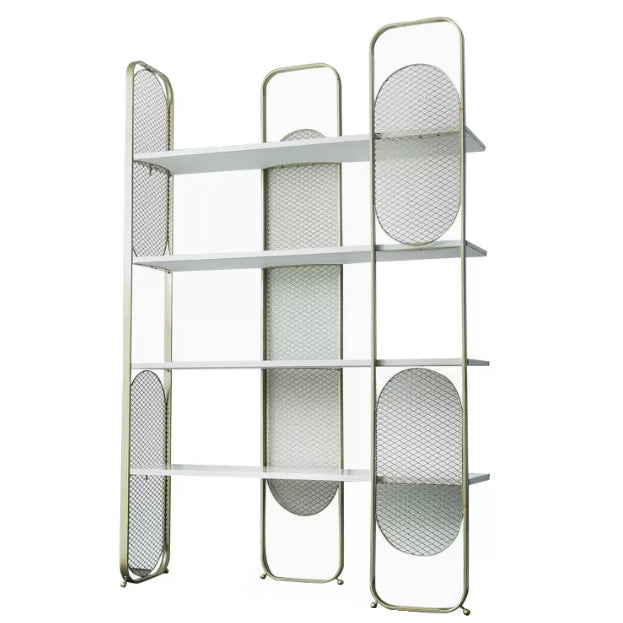 Modern Bookshelf Metal Open Shelf Bookcase with Shelves for Living Room