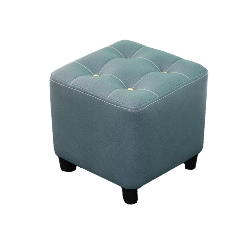 Tufted Ottoman Whole Colored Fabric Water Resistant Square Modern Ottoman