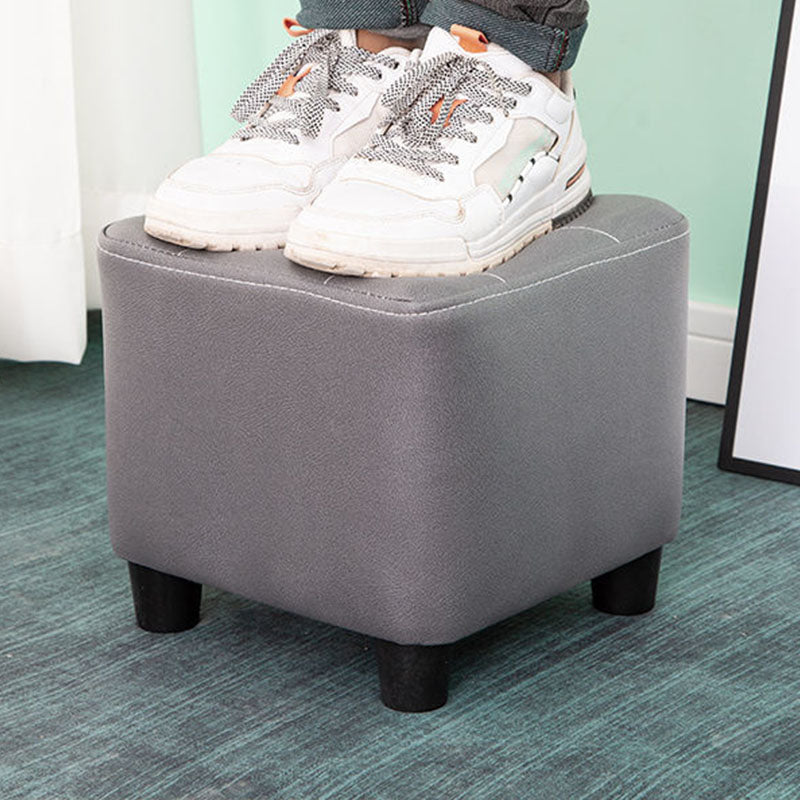 Tufted Ottoman Whole Colored Fabric Water Resistant Square Modern Ottoman