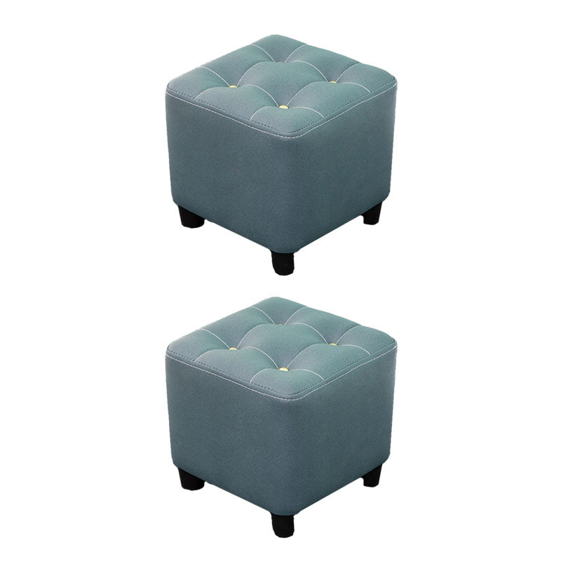 Tufted Ottoman Whole Colored Fabric Water Resistant Square Modern Ottoman